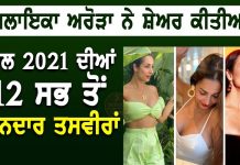 ਮਲਾਇਕਾ ਅਰੋੜਾ ਨੇ ਸ਼ੇਅਰ ਕੀਤੀਆਂ ਸਾਲ 2021 ਦੀਆਂ 12 ਸਭ ਤੋਂ ਸ਼ਾਨਦਾਰ ਤਸਵੀਰਾਂ