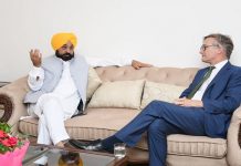 ਪੰਜਾਬ ਦੇ ਮੁੱਖ ਮੰਤਰੀ ਭਗਵੰਤ ਮਾਨ ਨੇ ਬ੍ਰਿਟੇਨ ਦੇ ਹਾਈ ਕਮਿਸ਼ਨਰ ਨਾਲ ਕੀਤੀ ਮੁਲਾਕਾਤ
