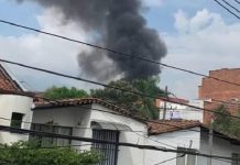 ਕੋਲੰਬੀਆ ਦੇ ਰਿਹਾਇਸ਼ੀ ਇਲਾਕੇ ‘ਚ ਜਹਾਜ਼ ਕ੍ਰੈਸ਼, ਜਹਾਜ਼ ‘ਚ ਸਵਾਰ ਸਾਰੇ ਲੋਕਾਂ ਦੀ ਮੌਤ