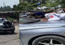 ਕਾਰ ਡਰਾਈਵਰ ਨੇ ਪੁਲਿਸ ਮੁਲਾਜ਼ਮ ਨੂੰ ਬੋਨਟ ‘ਤੇ ਘਸੀਟਿਆ, ਫੇਰ ਕੱਟ ਮਾਰ ਕੇ ਸੁੱਟਿਆ