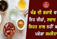 ਖੰਡ ਦੀ ਬਜਾਏ ਵਰਤੋ ਇਹ ਚੀਜ਼ਾਂ, ਸਵਾਦ ਅਤੇ ਸਿਹਤ ਨਾਲ ਨਹੀਂ ਕਰਨਾ ਪਵੇਗਾ ਸਮਝੌਤਾ