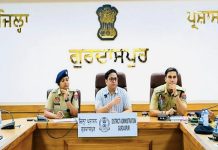 ਗੁਰਦਾਸਪੁਰ: ਲੋਕ ਸਭਾ ਚੋਣਾਂ ਦੌਰਾਨ ਸੁਰੱਖਿਆ ਪ੍ਰਬੰਧਾਂ ਨੂੰ ਲੈ ਕੇ ਜ਼ਿਲ੍ਹਾ ਚੋਣ ਅਧਿਕਾਰੀ ਵੱਲੋਂ ਕੇਂਦਰੀ ਸੁਰੱਖਿਆ ਬਲਾਂ ਦੇ ਅਧਿਕਾਰੀਆਂ ਨਾਲ ਮੀਟਿੰਗ