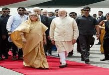 ਬੰਗਲਾਦੇਸ਼ ਦੀ ਪ੍ਰਧਾਨ ਮੰਤਰੀ ਸ਼ੇਖ ਹਸੀਨਾ ਭਾਰਤ ਦੇ ਦੌਰੇ ‘ਤੇ, ਪ੍ਰਧਾਨ ਮੰਤਰੀ ਮੋਦੀ ਨਾਲ ਕੀਤੀ ਮੁਲਾਕਾਤ