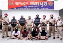 ਪੰਜਾਬ ਪੁਲਿਸ ਨੇ ਭਾਰੀ ਮੁਸ਼ੱਕਤ ਤੋਂ ਬਾਅਦ ਨਾਮੀ ਗੈਂਗਸਟਰ ਜੱਗੂ ਭਗਵਾਨਪੁਰੀਆ ਗੈਂਗ ਦੇ ਚਾਰ ਮੈਂਬਰਾਂ ਨੂੰ ਕੀਤਾ ਕਾਬੂ